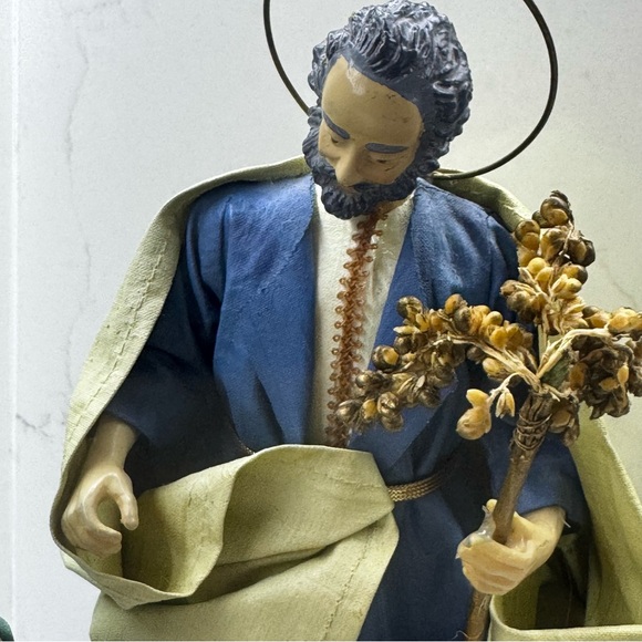 Vintage Midwest Imports Nativity Set Figure Papier-mâché - Joseph Mary Jesus 3pc - Picture 4 of 12